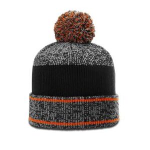148 Heathered Pom Beanie w/ Cuff